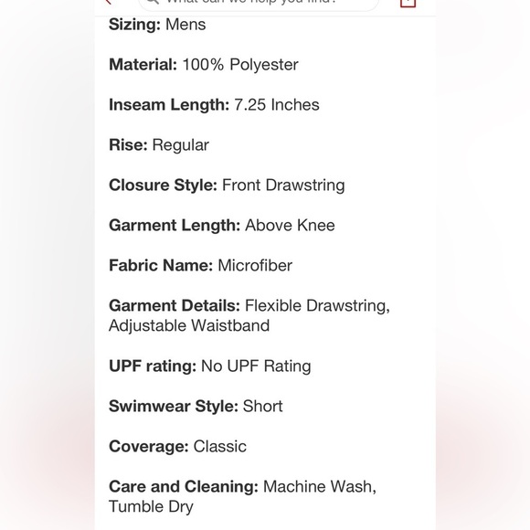 Men's Floral Print Swim Shorts - Turquoise Blue L new - Picture 5 of 5